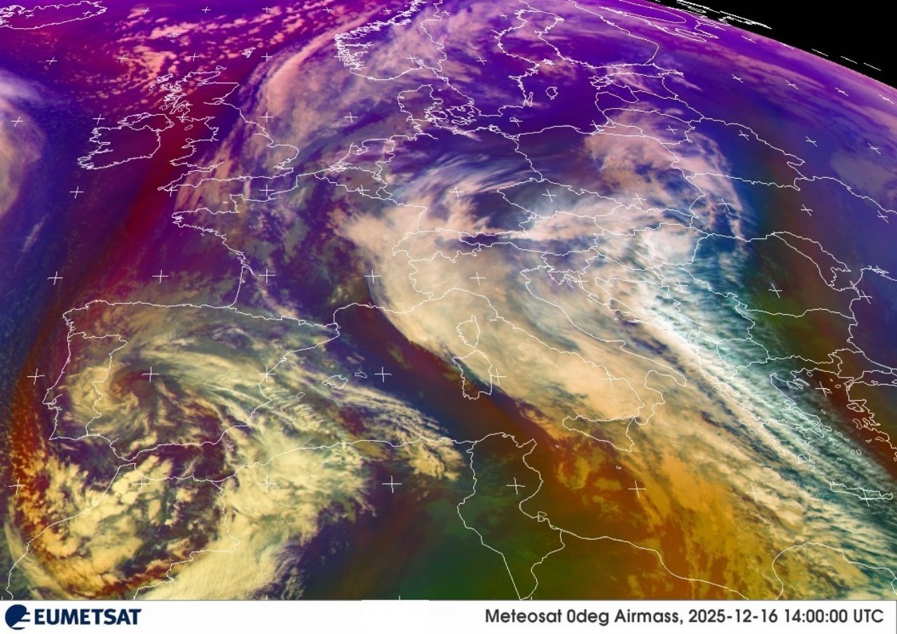 Satellite airmass Mediterraneo 