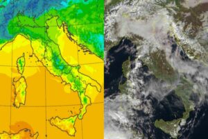 Temperature massime e satellite 18 dicembre