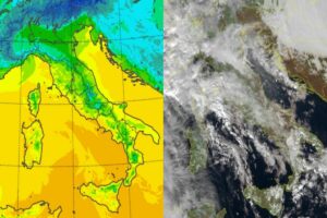 Temperature massime e satellite 22 dicembre