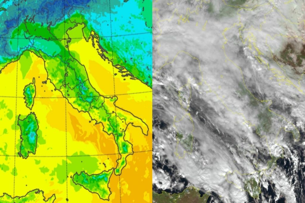 Temperature massime e satellite 23 dicembre