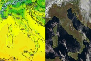 Temperature massime e satellite 8 dicembre