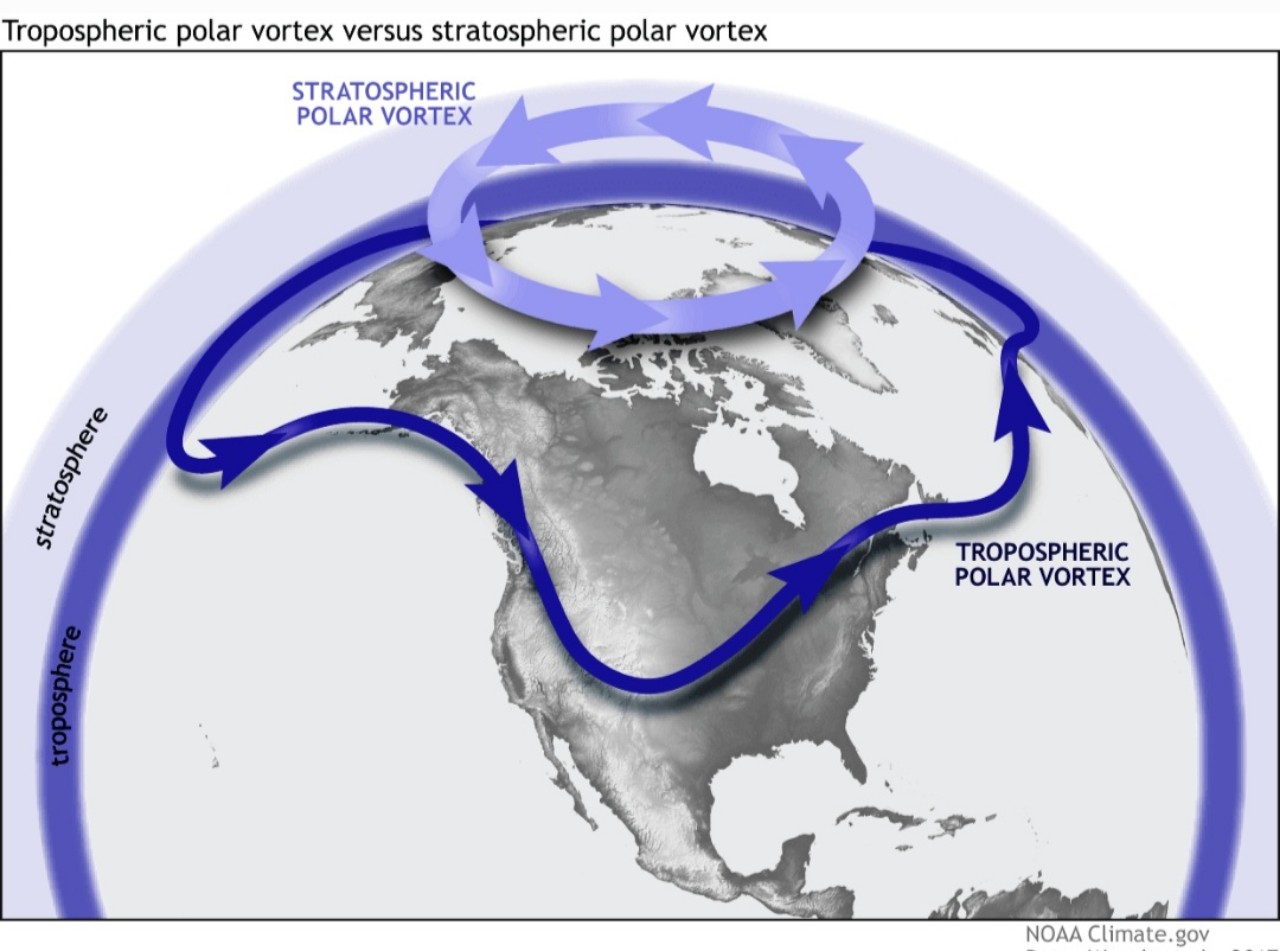 Vortice Polare stratosferico e troposferico