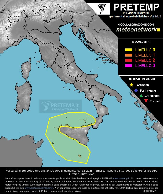 allerta meteo 7 dicembre
