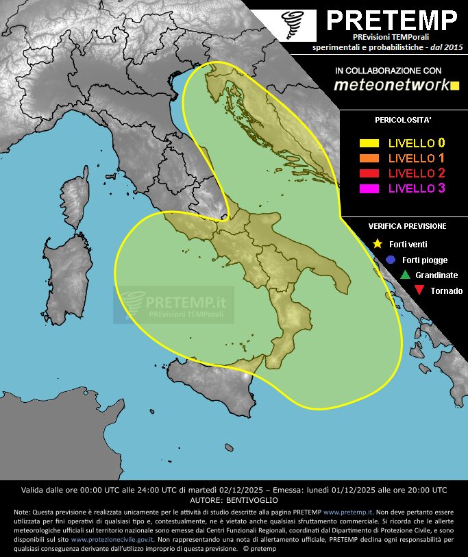 allerta meteo oggi 2 dicembre