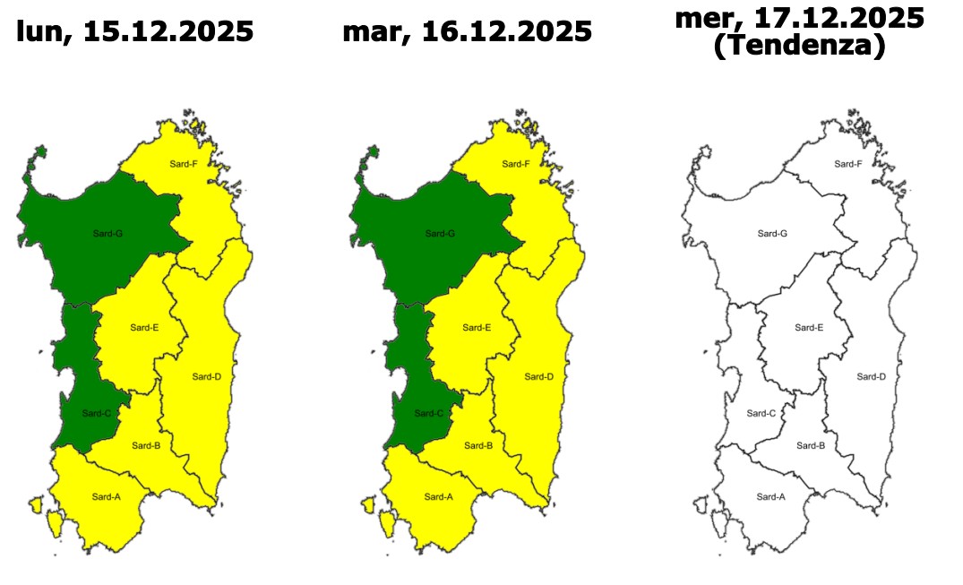 allerta meteo sardegna 15-16 dicembre