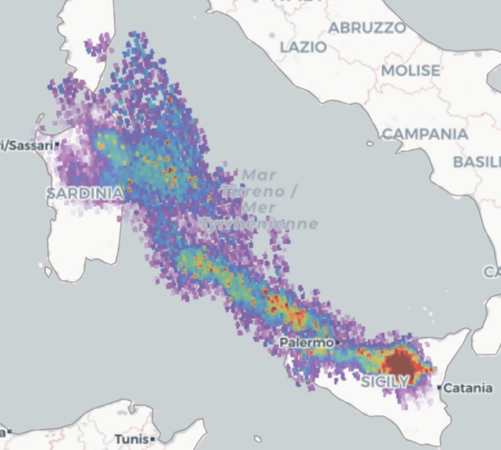anidride solforosa etna 27 dicembre 2025