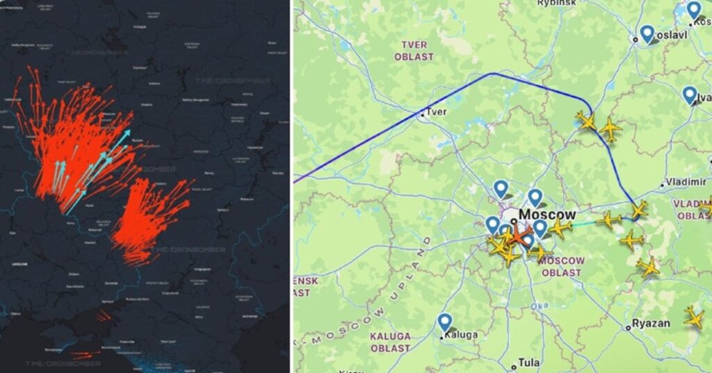 attacco droni russia