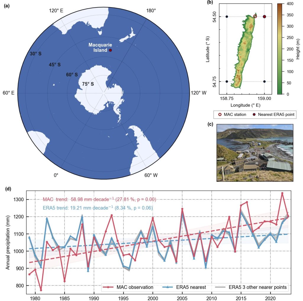 isola di Macquarie pioggia