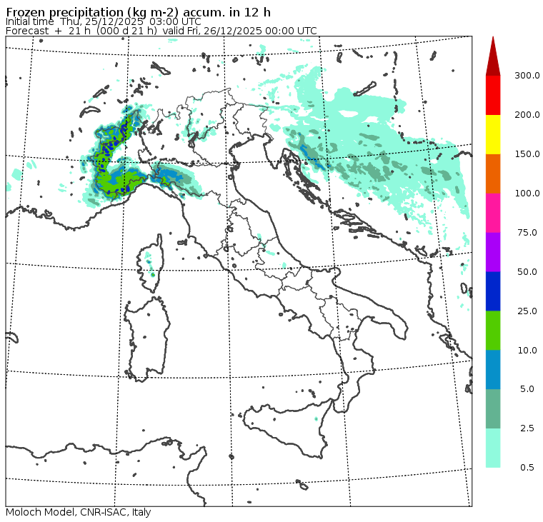 neve natale 2025 previsioni