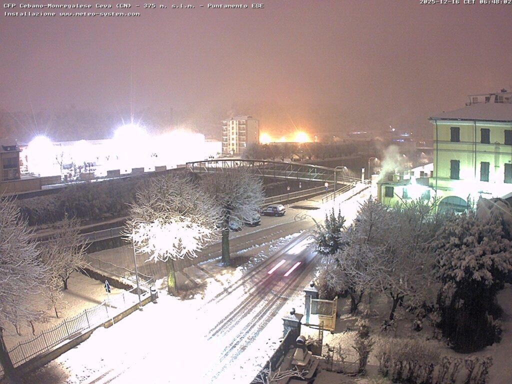 neve piemonte oggi cuneo ceva