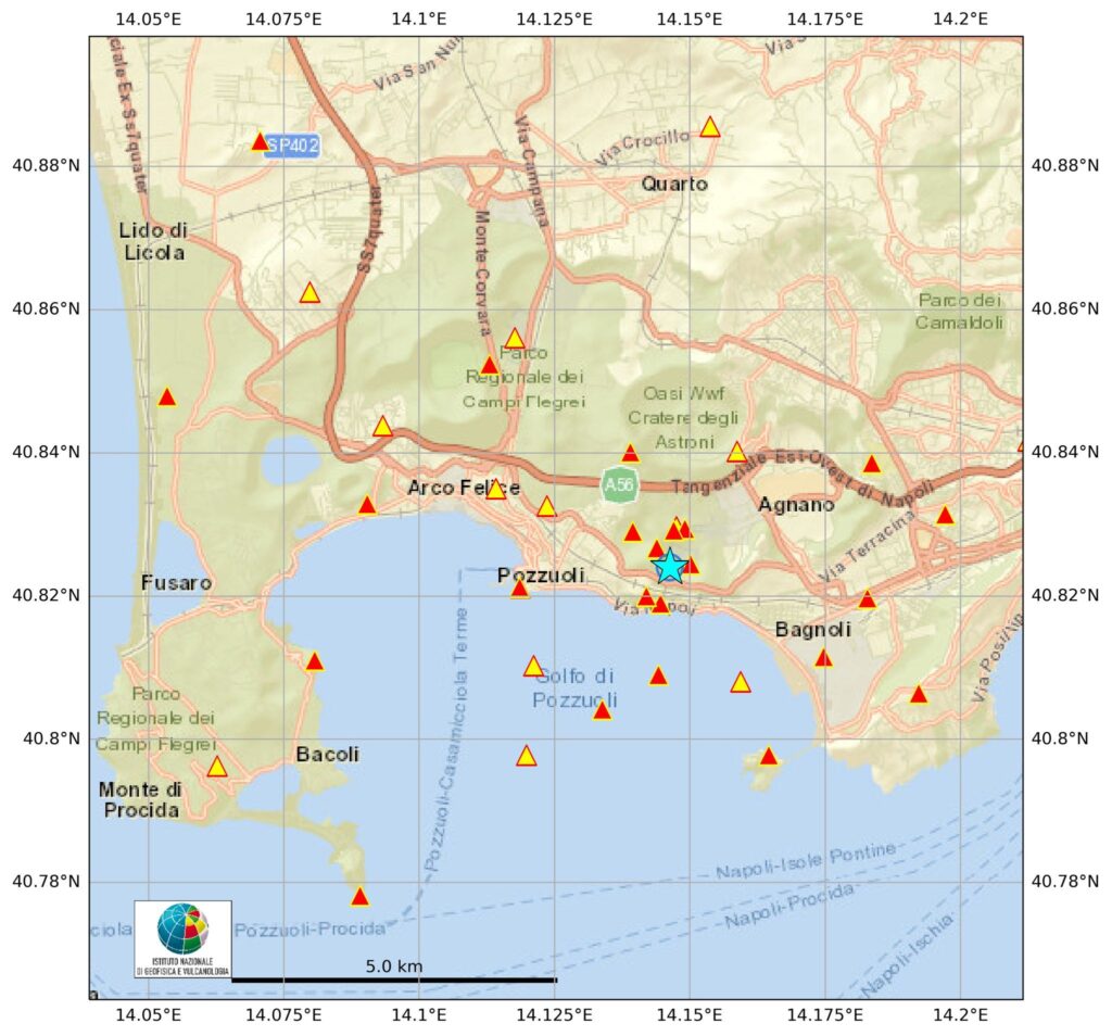 terremoto campi flegrei pozzuoli