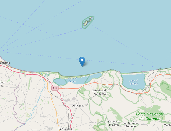 terremoto oggi puglia costa garganica