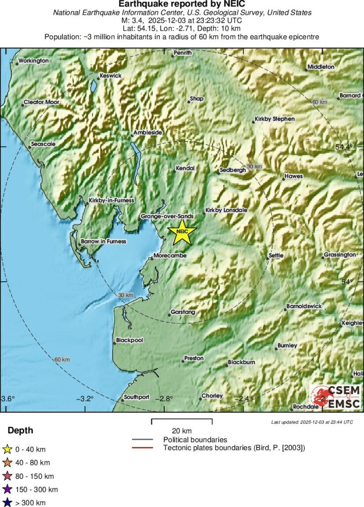 terremoto regno unito inghilterra