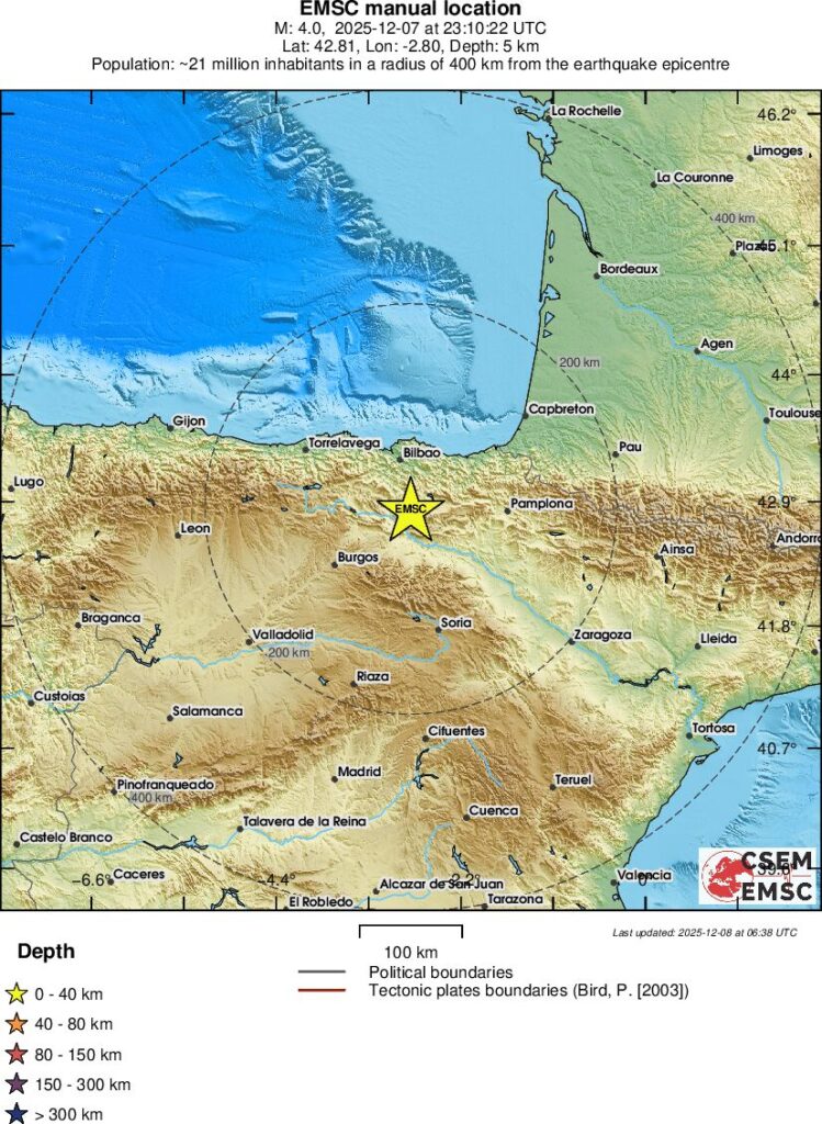 terremoto spagna paesi baschi