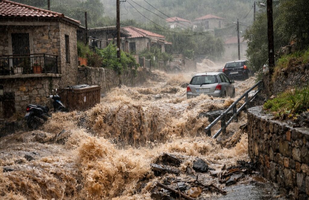 Alluvione Grecia Lesbo