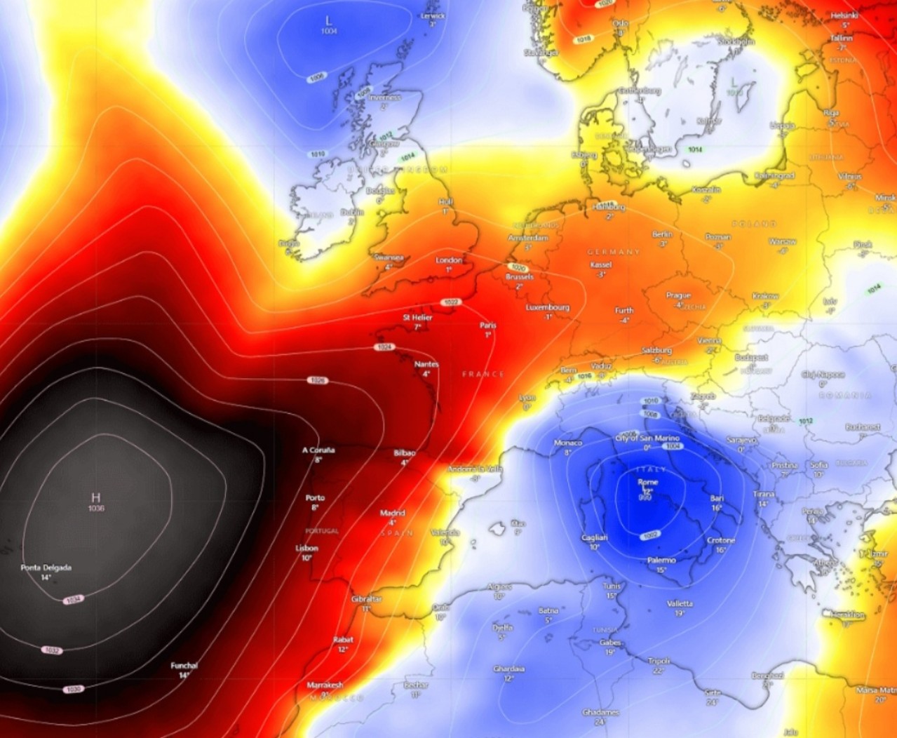 Ciclone Mediterraneo 6 gennaio