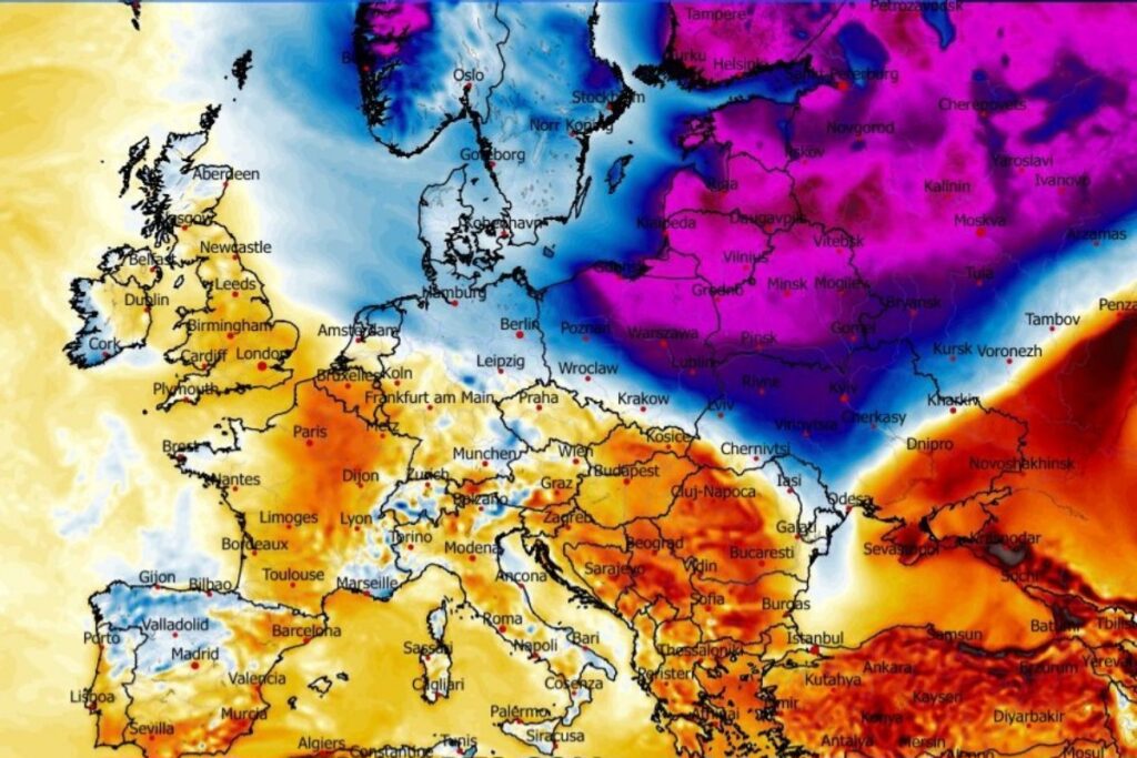 Contrasto termico Europa