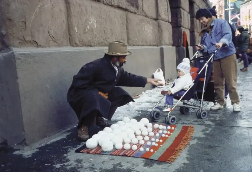 David Hammons new york palle di neve