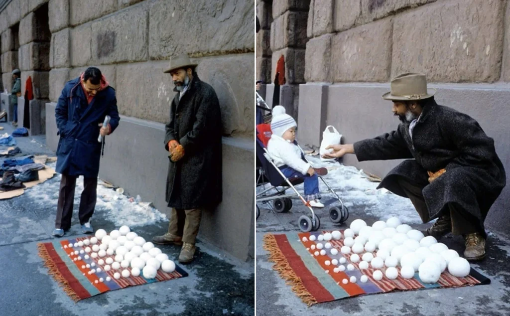 David Hammons new york palle di neve