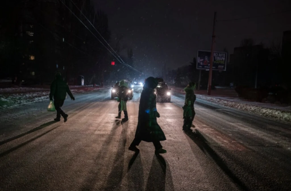 Gelo e blackout in Ucraina