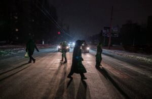 Gelo e blackout in Ucraina