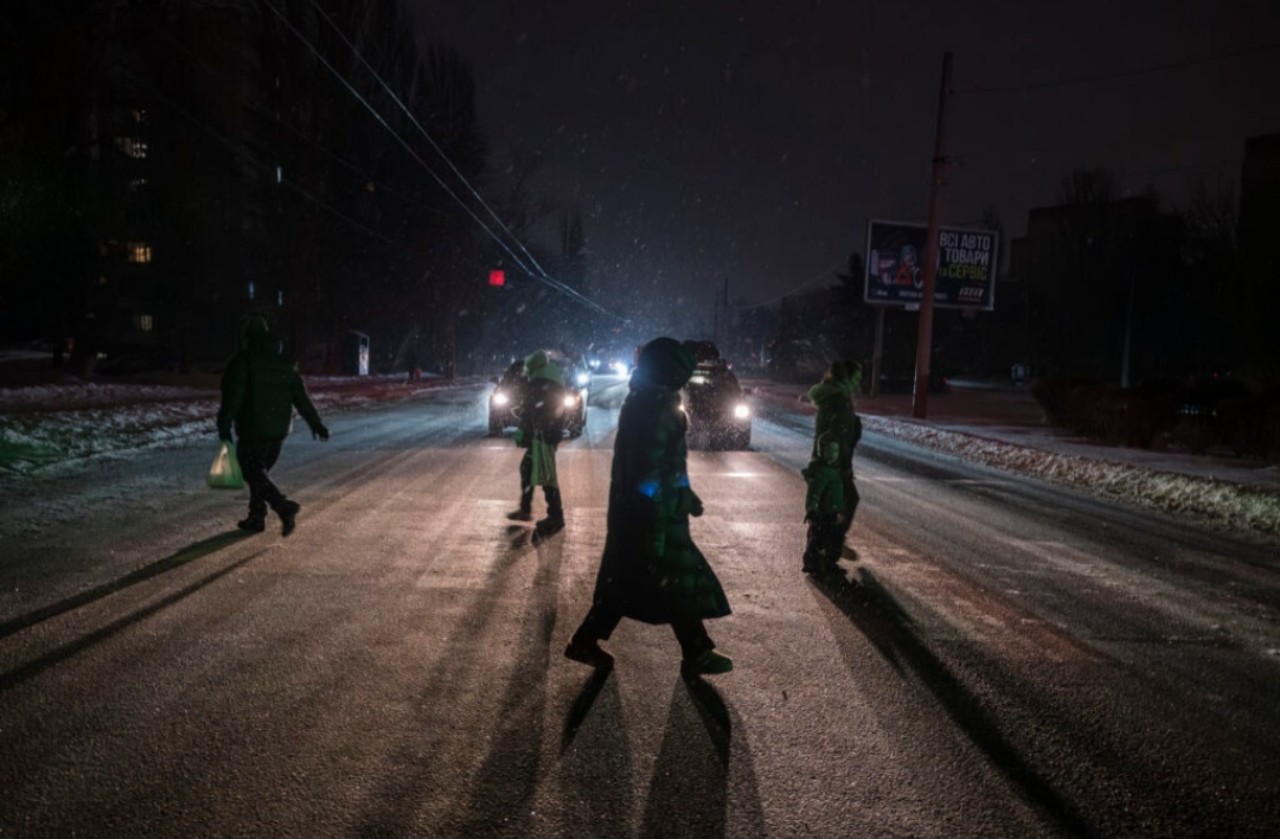 Gelo e blackout in Ucraina 