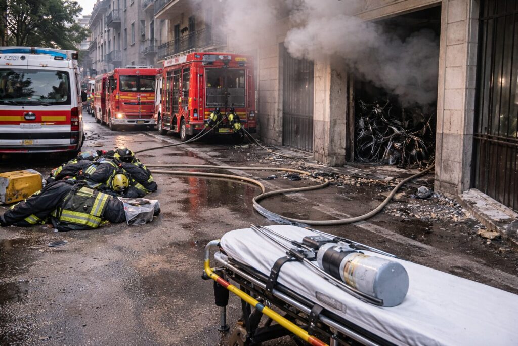 Incendio bici Milano
