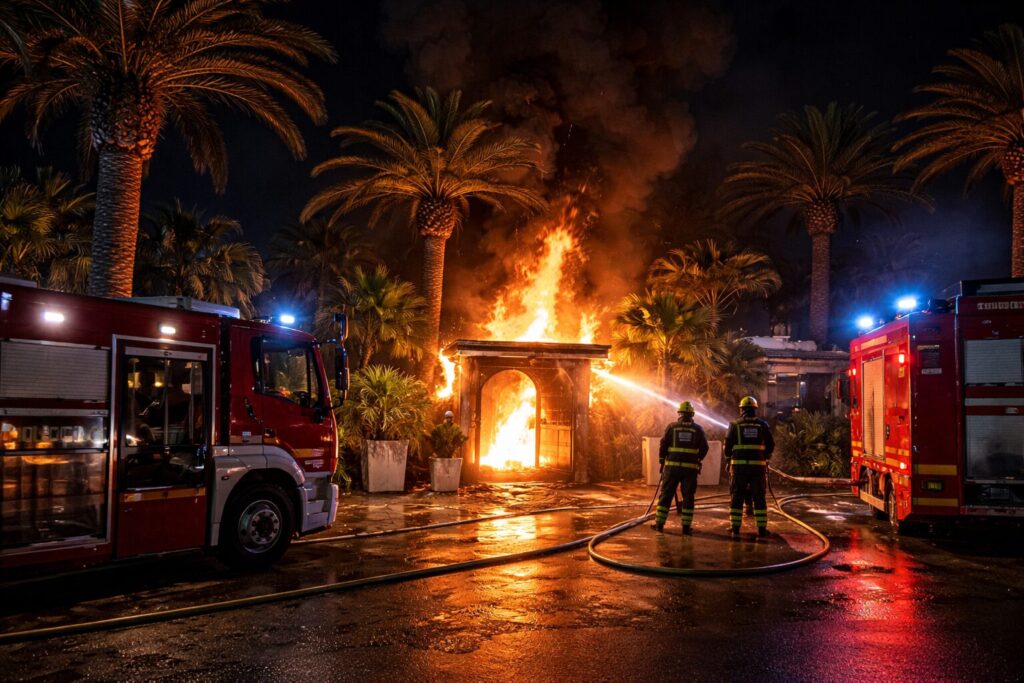 Incendio discoteca Salerno