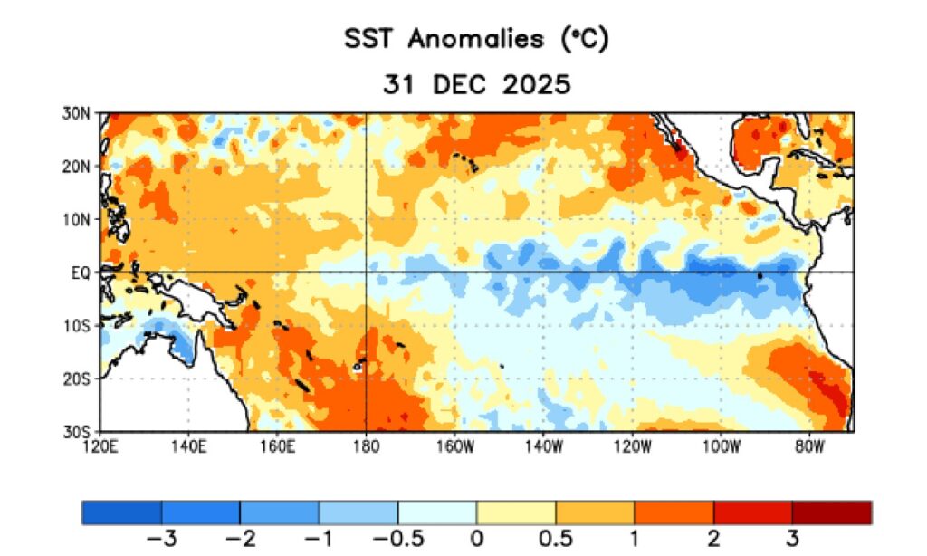 La Niña dicembre 2025