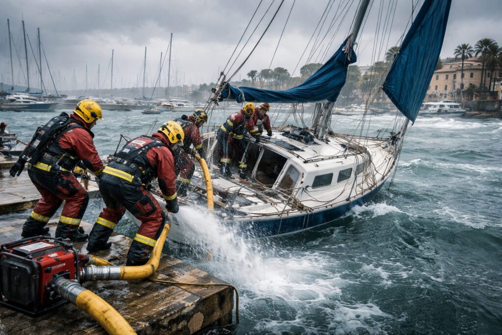 Maltempo Sicilia Siracusa barca a vela