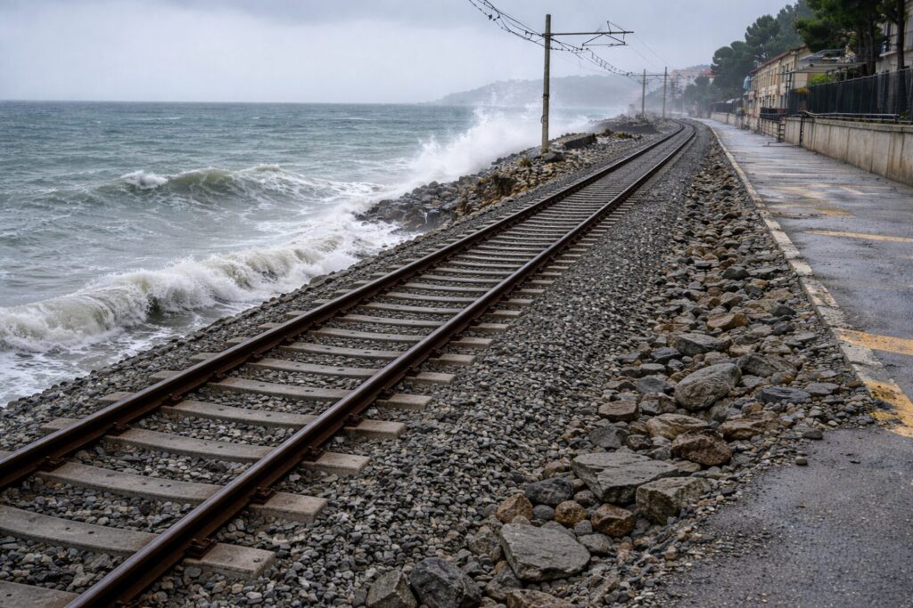 Maltempo Sicilia ferrovia