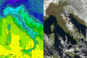 Temperature massime e satellite 11 gennaio