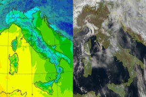 Temperature massime e satellite 12 gennaio