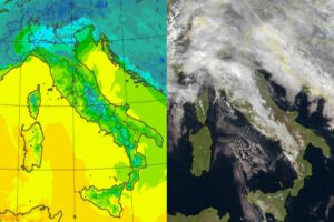 Temperature massime e satellite 13 gennaio