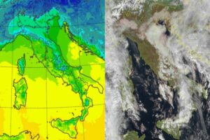 Temperature massime e satellite 22 gennaio