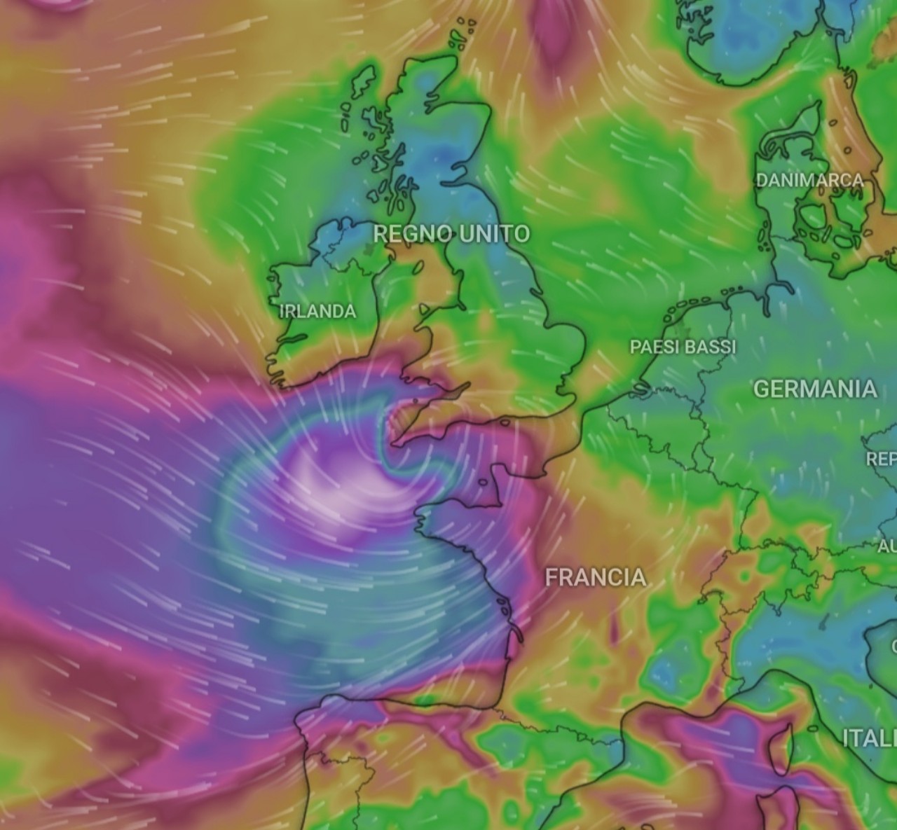 Venti di tempesta Canale della Manica