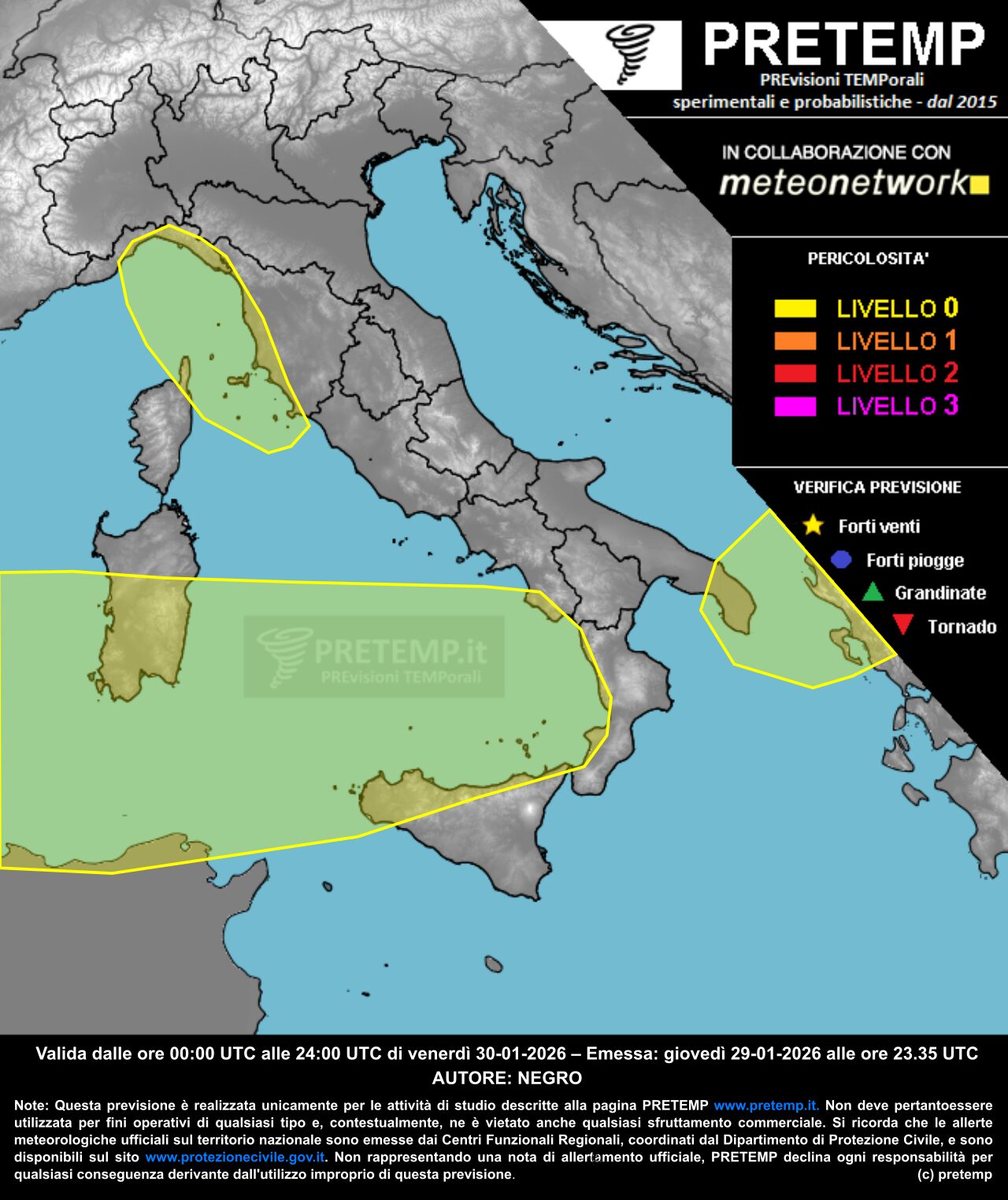 allerta meteo 30 gennaio