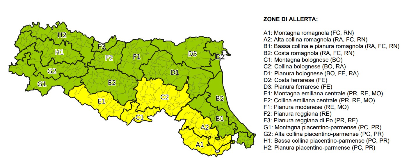 allerta meteo emilia romagna 9 gennaio