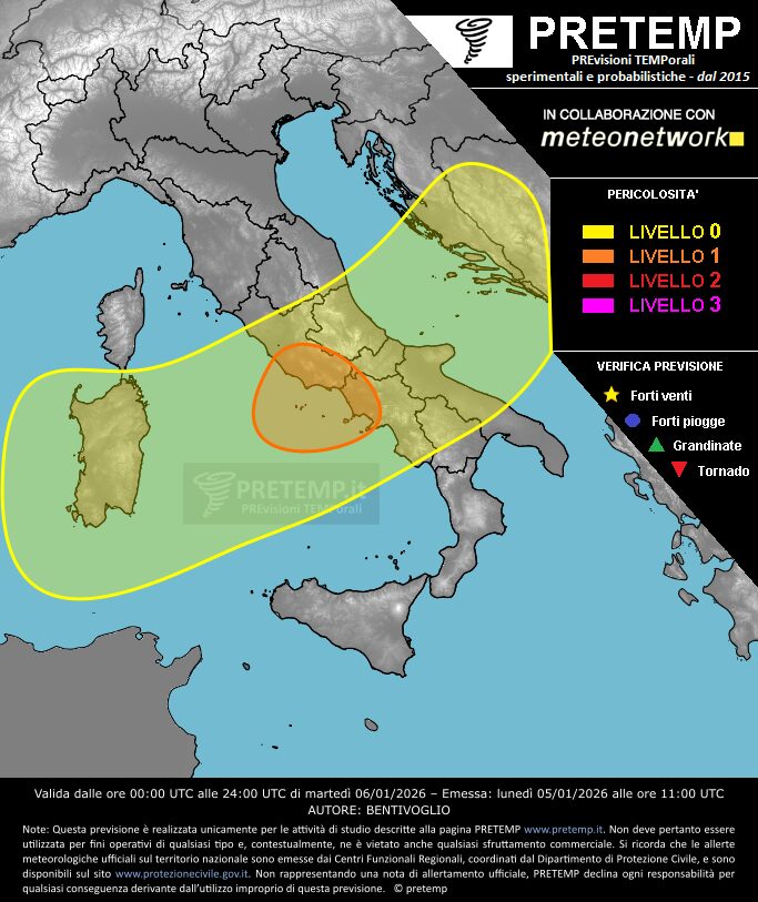 allerta meteo epifania 6 gennaio