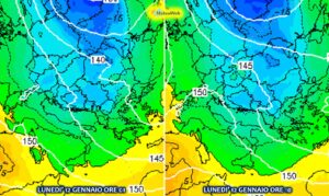 allerta meteo lunedì 12 gennaio 2026