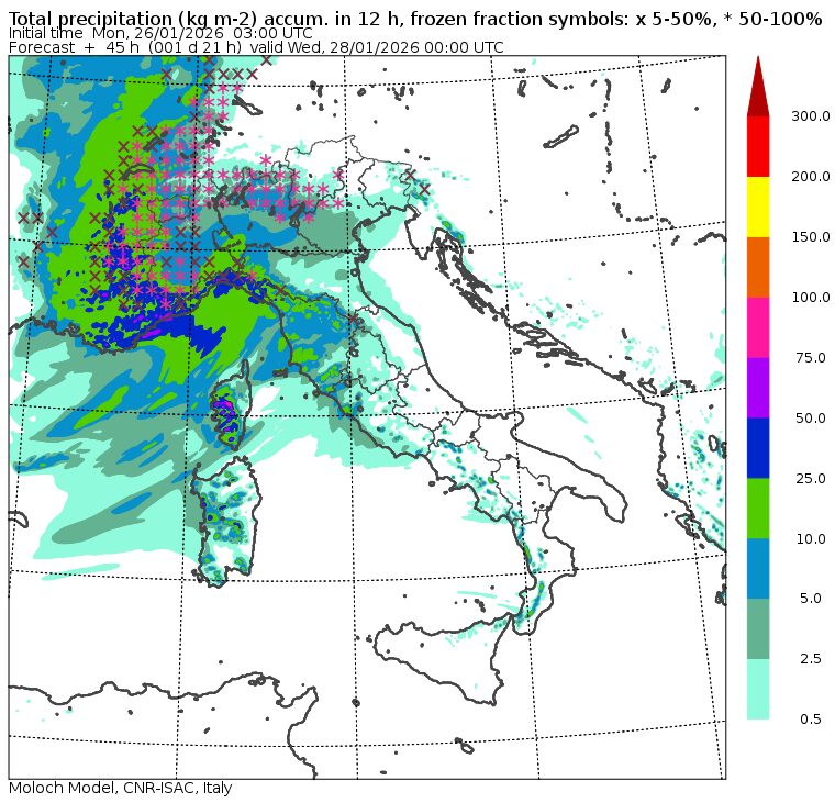 allerta meteo martedì sera