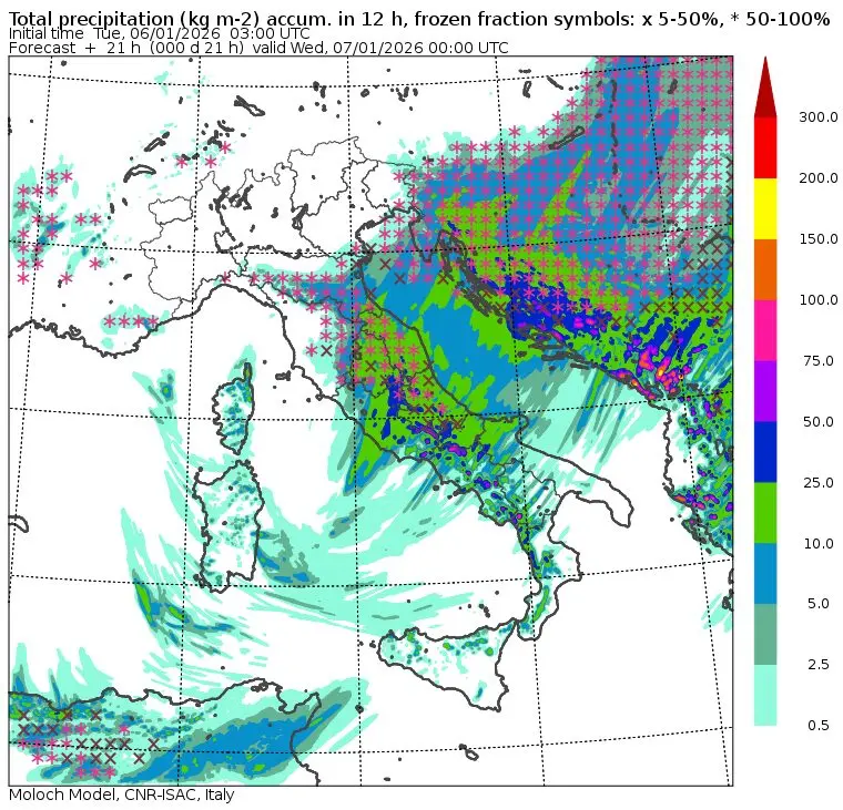 allerta meteo martedì sera