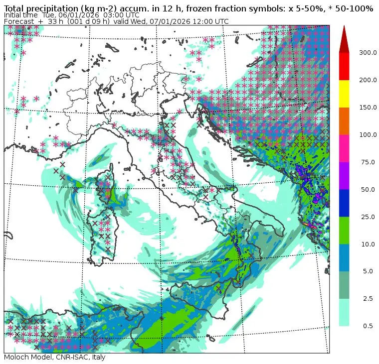 allerta meteo mercoledì mattina
