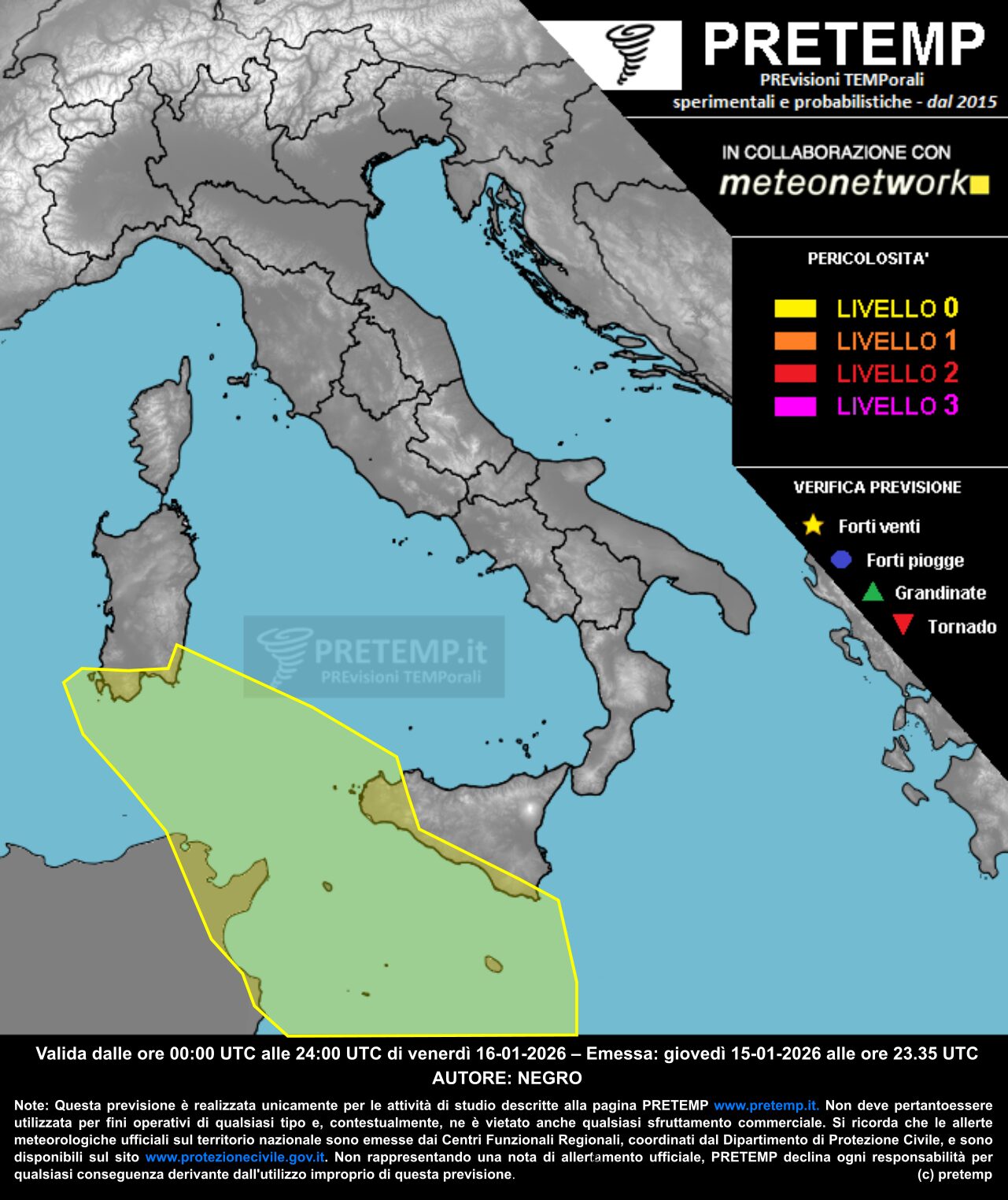 allerta meteo oggi 16 gennaio