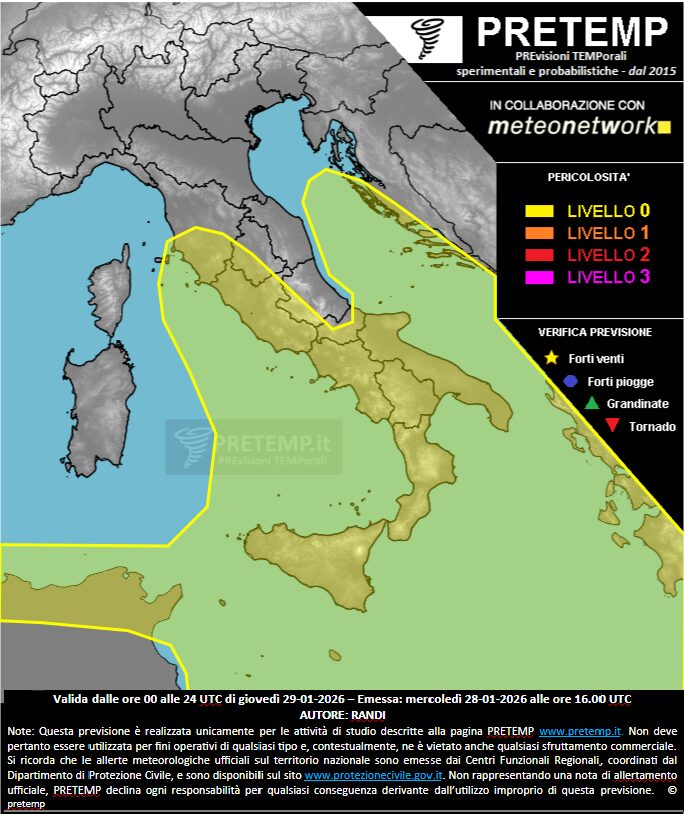 allerta meteo oggi
