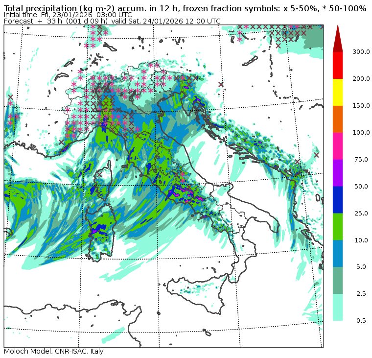 allerta meteo piogge sabato 24 gennaio mattina