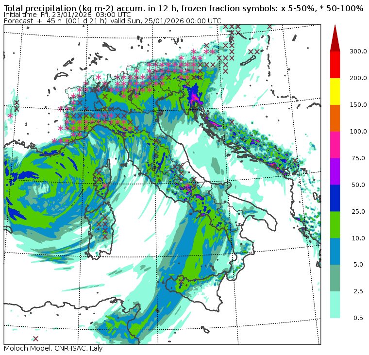 allerta meteo piogge sabato 24 gennaio sera