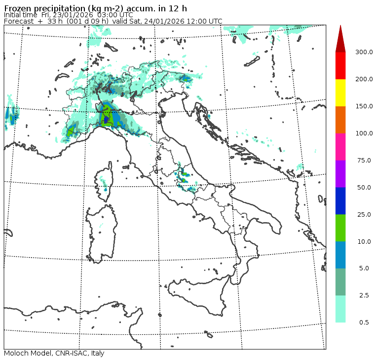 allerta meteo sabato 24 gennaio mattina