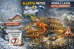allerta meteo scuole chiuse 7 gennaio 2026