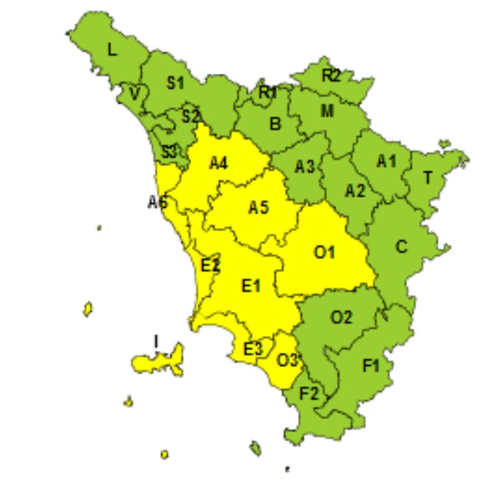 allerta meteo toscana 30 gennaio